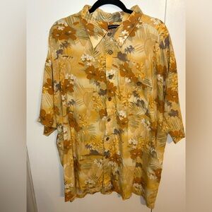 Knightsbridge Men’s Hawaiian Floral Button Front Shirt Size 4X
